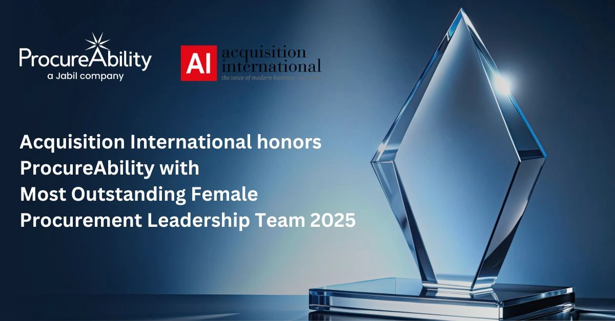 ProcureAbility awarded Most Outstanding Female Procurement Leadership Team 2025 – USA